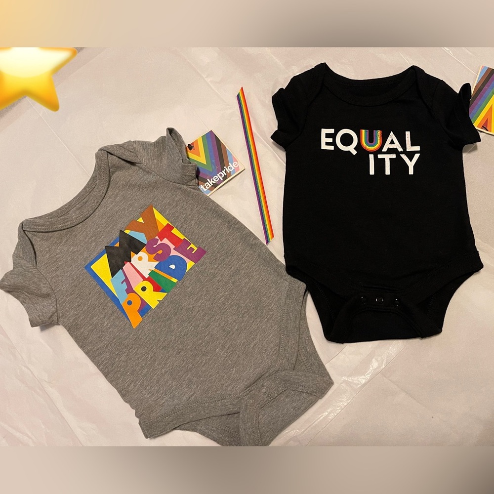 TAKE PRIDE ONESIE NB & 0-3 months